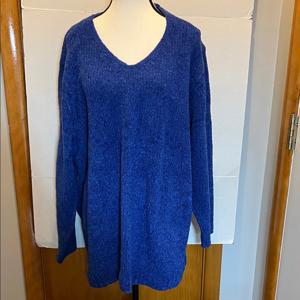 Basic Editions from K-Mart Royal Blue V-Neck Sweater